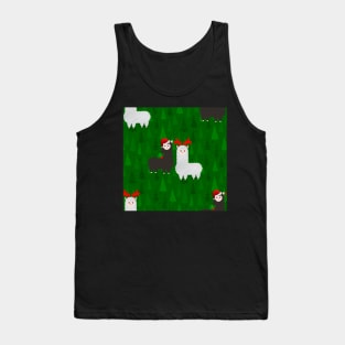 christmas reindeer alpacas Tank Top